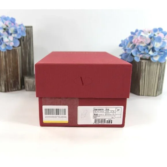 Valentino VLTN Rosso Red Rubber Pool Slides 37 NIB - Picture 4 of 8